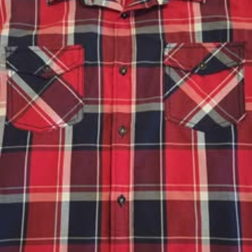 Men's "Eighty Eight Platinum" XL Red Plaid Button Up Long Sleeve Shirt